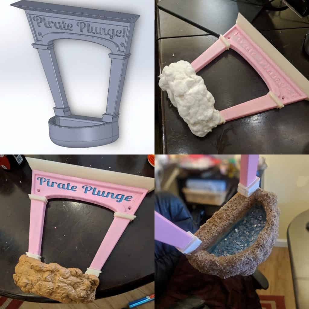 4 stages of my Casa Bonita art piece in production